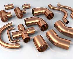 Cotovelo cobre 22mm Cotovelo cobre 22mm