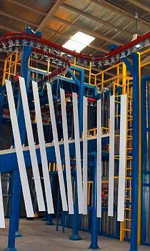 Pintura eletrostática perfis de alumínio Pintura eletrostática perfis de alumínio